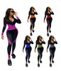 PRINTED COLOR MATCHING LONG SLEEVE SPORTS 2PC SET