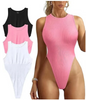 Ribbed Sleeveless Neck Jumpsuit