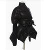 CAMOUFLAGE PANELS, IRREGULAR KNITTED CUFFS, WAIST-CINCHING PADDED JACKET