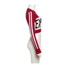 KNITTED LETTERING LONG SLEEVE PULLOVER SLIM FIT CROP TOP