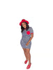 WOMEN'S CASUAL STRIPED PRINT BAG HIP DRESS
