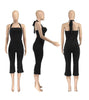 STRAP VEST WITH OPEN BACK AND NECK 2PC SET