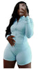 CASUAL SEXY TIGHT-FITTING LONG-SLEEVED SHORTS 2PC SET