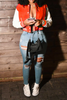 Grey Casual Long Sleeve Baseball Bomber Crop Varsity Jackets