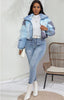 WOMEN’S JACKET DENIM PRINT PADDED JACKET