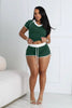 SPORTS HIGH-ELASTIC YOGA FABRIC LAYERING V-NECK 2PC SET