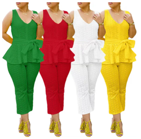 Embroidered Cotton Bandage 2PC Set