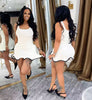 SLEEVELESS WAVY HEMMED SLIM VEST DRESS