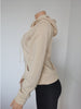 Unisex style velvet padded hooded sweatshirt