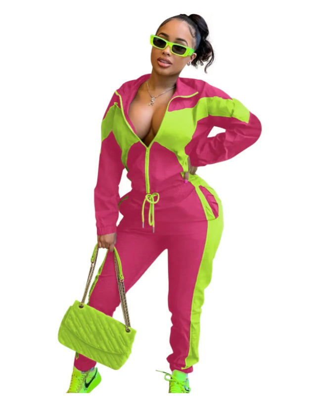 COLOR MATCHING SPORTS 2PC SET