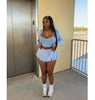 Shirt Vest Short Skirt 3PC Set