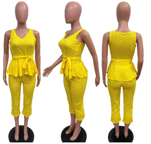 Embroidered Cotton Bandage 2PC Set