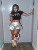 PU Pleated Skirt