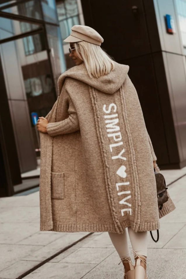 CARDIGAN KNITTED SWEATER COAT
