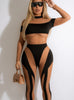 Stitching mesh See-Through Sexy Jumpsuit