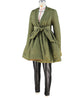 CONTRASTING PLEATED BABYDOLL PADDED JACKET