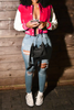 Grey Casual Long Sleeve Baseball Bomber Crop Varsity Jackets