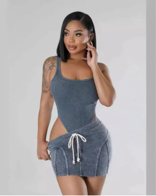 Printed jumpsuit 2PC Set