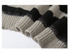 HOLLOW KNIT CONTRAST STITCHING BAG HIP DRESS FEMALE