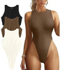 Ribbed Sleeveless Neck Jumpsuit