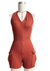 Slim Dress with backless pocket