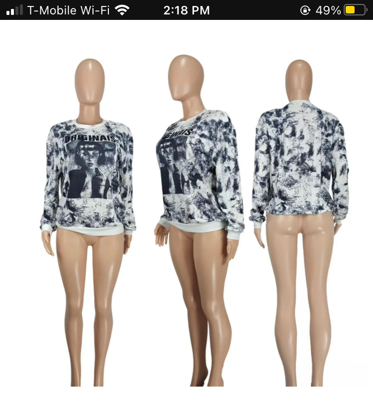 PRINTED LONG SLEEVE T-SHIRT