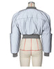 Round neck long sleeve zipper waist warm casual reflective cotton padded