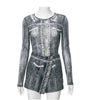 Denim Jumpsuit 2PC Set