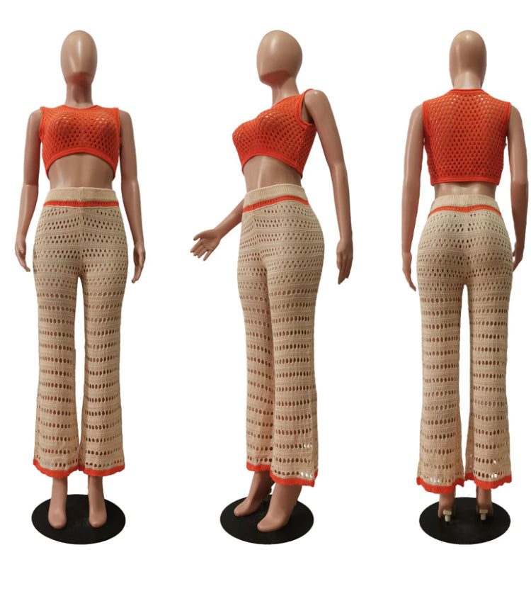 KNITTED OUTDOOR SPORTS AND CASUAL 2PC SET