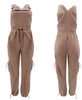 PLUSH LOOSE DRAWSTRING JUMPSUIT