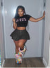 PU Pleated Skirt