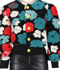 Three- Dimensional Floral Cardigan Short Coat