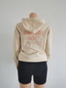 Unisex style velvet padded hooded sweatshirt