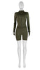 CASUAL SEXY TIGHT-FITTING LONG-SLEEVED SHORTS 2PC SET