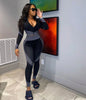 PRINTED COLOR MATCHING LONG SLEEVE SPORTS 2PC SET