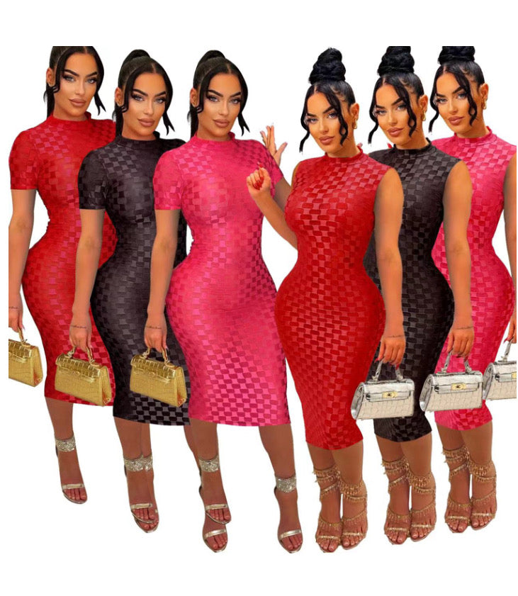 Sexy Grid Dress