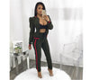 Ribbon multicolored lantern sleeve sports and leisure set