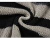 HOLLOW KNIT CONTRAST STITCHING BAG HIP DRESS FEMALE