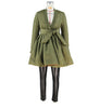 CONTRASTING PLEATED BABYDOLL PADDED JACKET