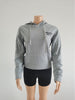 Unisex style velvet padded hooded sweatshirt