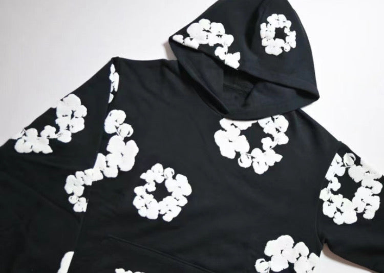 HOODED CLOUD-PRINT CASUAL SPORTS SWEATSHIRT SER