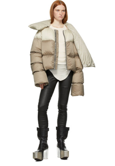 TURTLENECK SCAF DESIGN COTTON COAT