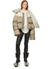 TURTLENECK SCAF DESIGN COTTON COAT