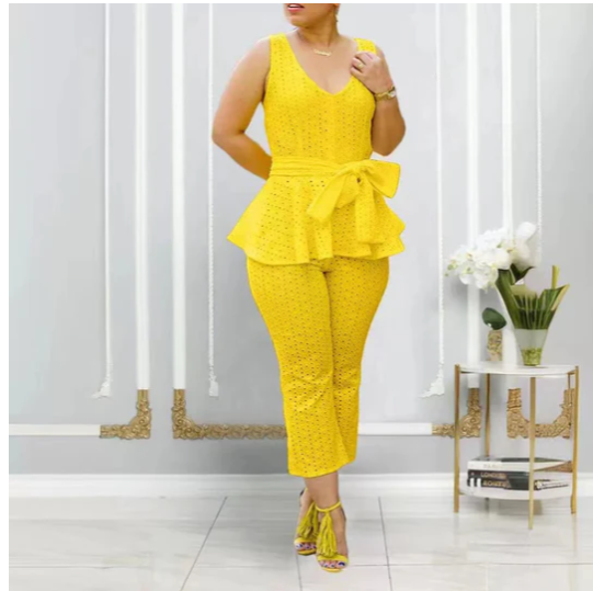 Embroidered Cotton Bandage 2PC Set