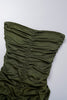 Casual Solid Backless Fold Strapless One Step Skirt Dress