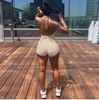 Sleeveless backless with neck hanging Jumpsuit