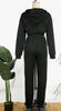 Heart Shaped hollow hot Diamond hoodie and pants 2PC set