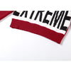 KNITTED LETTERING LONG SLEEVE PULLOVER SLIM FIT CROP TOP