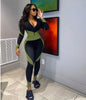 PRINTED COLOR MATCHING LONG SLEEVE SPORTS 2PC SET