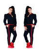 Ribbon multicolored lantern sleeve sports and leisure set